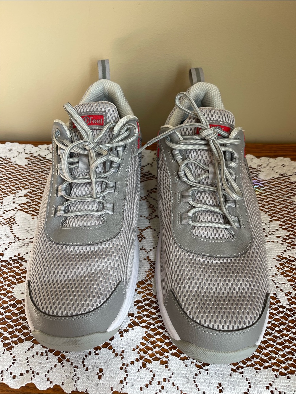 Orthofeet Edgewater Men’s 14 D Gray Orthopedic Walking Sneakers Comfort Shoes